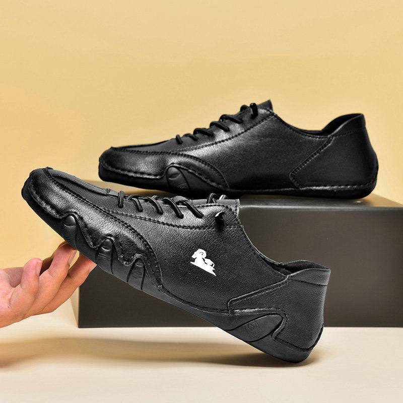 Herr Låga Slip-On Skor Elastiskt Band Gummisula Rund Tå