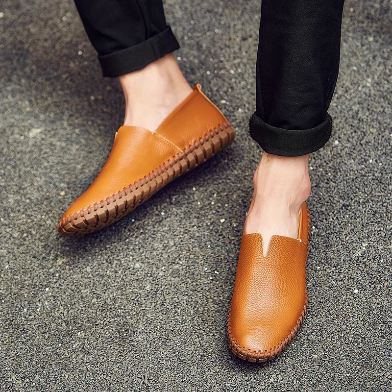 Herr Vår Höst Slip-On Bilskor Konstläder Gummisula