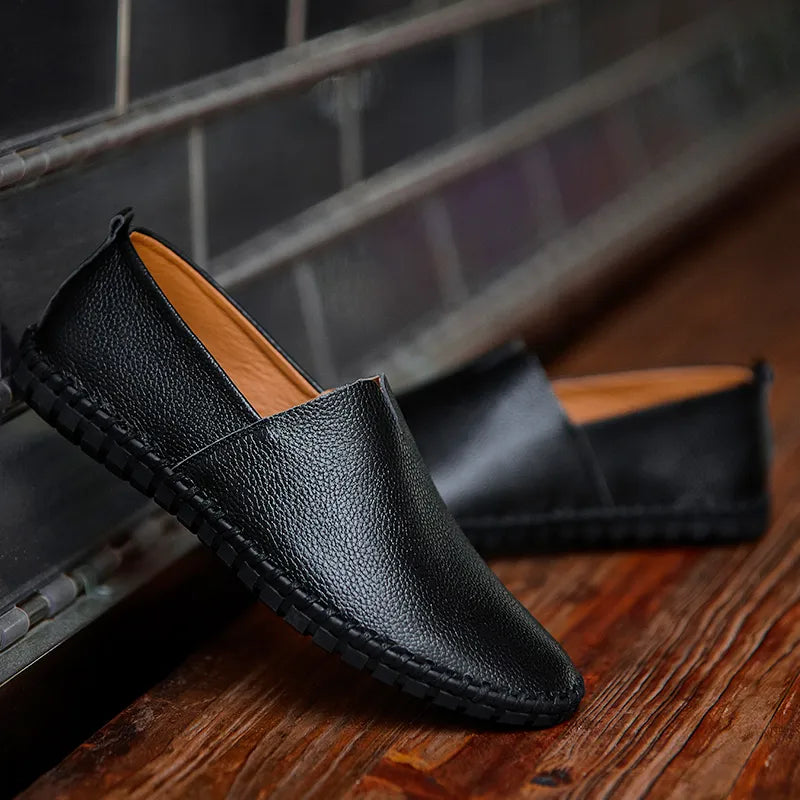 Herr Vår Höst Slip-On Bilskor Konstläder Gummisula