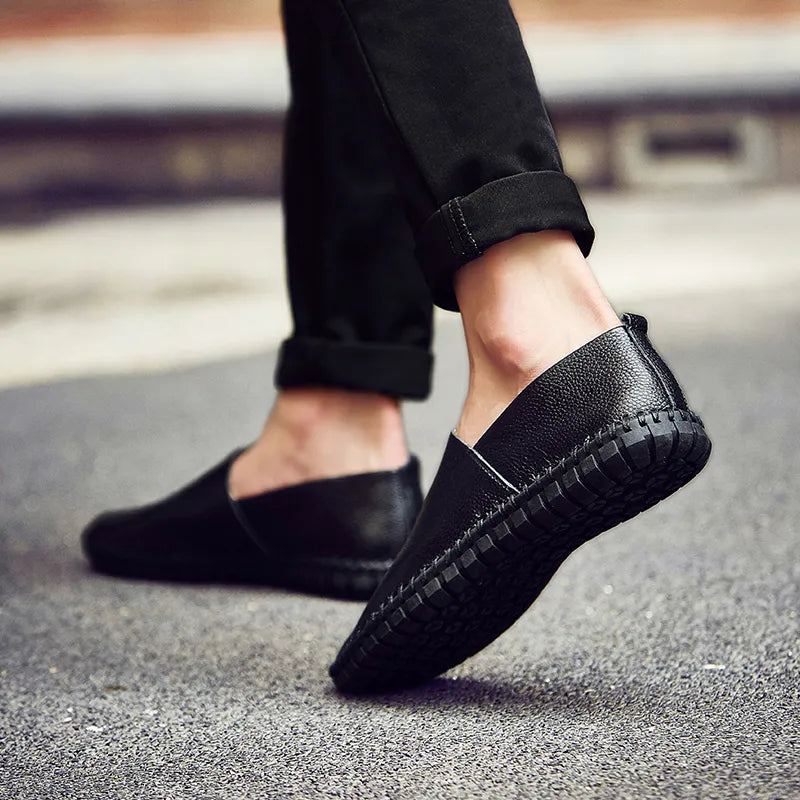 Herr Vår Höst Slip-On Bilskor Konstläder Gummisula