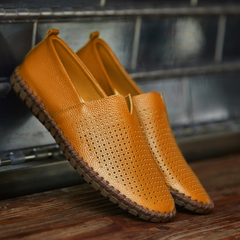 Herr Vår Höst Slip-On Bilskor Konstläder Gummisula