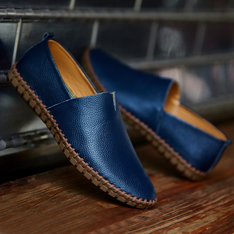 Herr Vår Höst Slip-On Bilskor Konstläder Gummisula