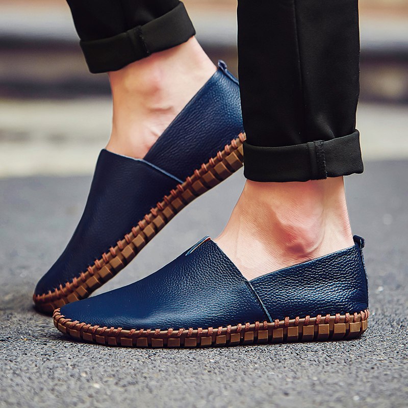 Herr Vår Höst Slip-On Bilskor Konstläder Gummisula