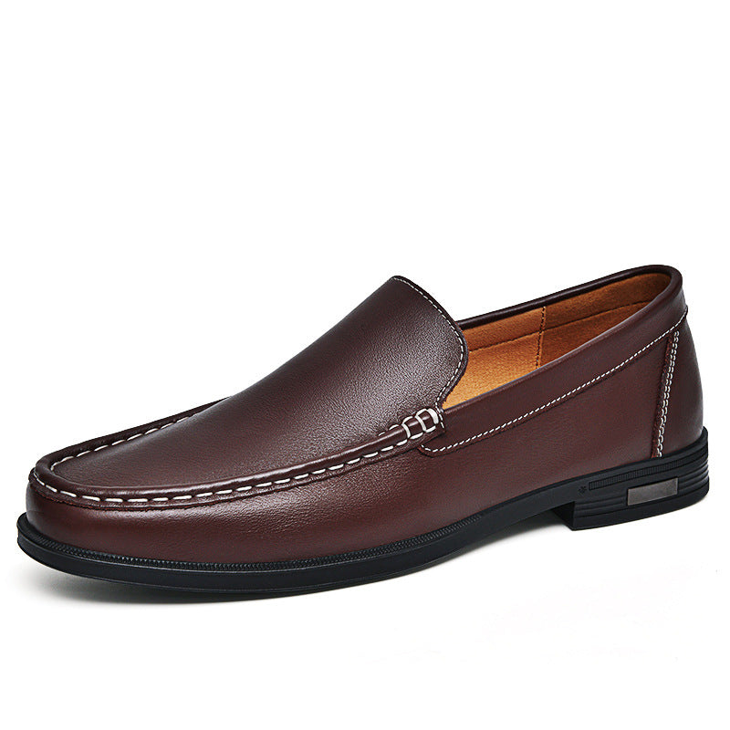 Herr Slip-On Business Skor Med Kohud, Gummisula