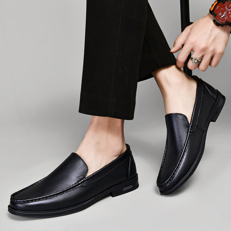 Herr Slip-On Business Skor Med Kohud, Gummisula