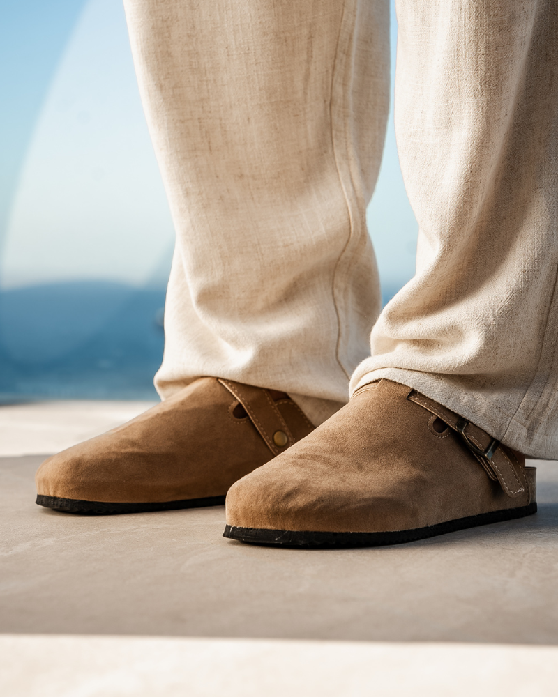 Herrtofflor Slip-On Med Mockaovandel Och Innersula i konstläder