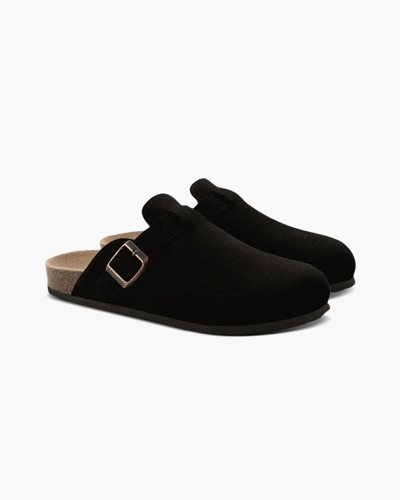 Herrtofflor Slip-On Med Mockaovandel Och Läderinnersula