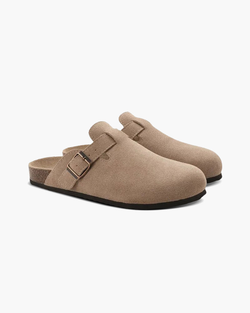 Herrtofflor Slip-On Med Mockaovandel Och Läderinnersula