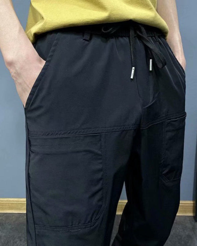 Herrbyxor Med Slim Fit Och Dragsko, Elastiska Ankelmuddar, Lätta Och Andningsbara, åRet Runt