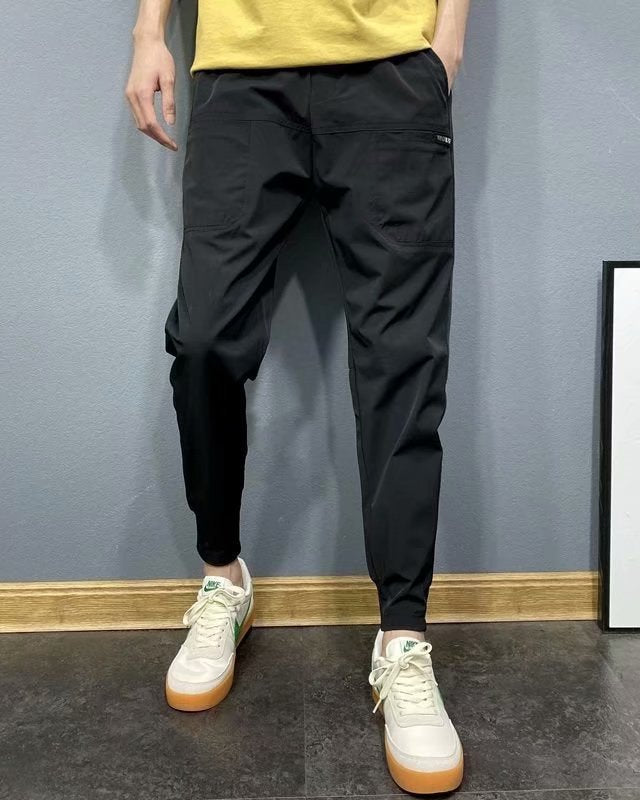 Herrbyxor Med Slim Fit Och Dragsko, Elastiska Ankelmuddar, Lätta Och Andningsbara, åRet Runt