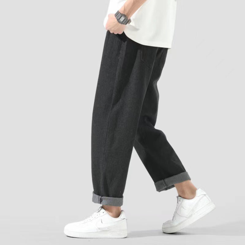 Sommarbyxor Med Korta Jeans För Män Och Strukturerad Passform