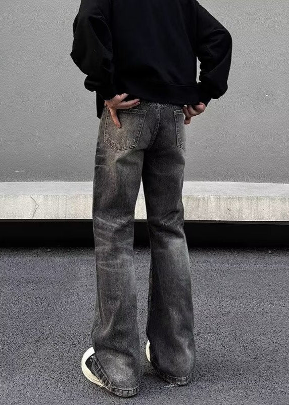 Herrjeansbyxor Slim Fit med raka ben och gylf med dragkedja
