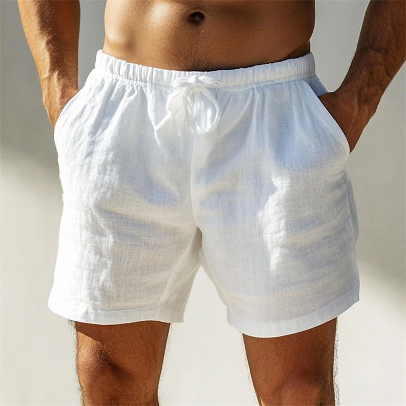 Bomullsblandning Solid Färg Andningsbara Shorts | Perfekt för sommaren