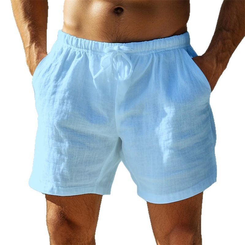 Bomullsblandning Solid Färg Andningsbara Shorts | Perfekt för sommaren