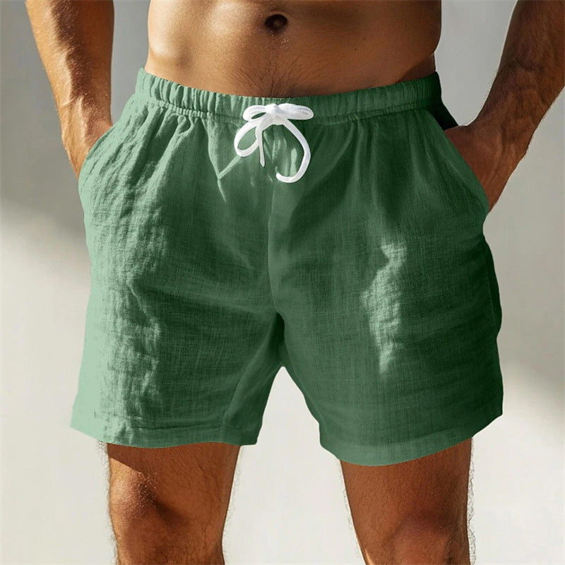 Bomullsblandning Solid Färg Andningsbara Shorts | Perfekt för sommaren