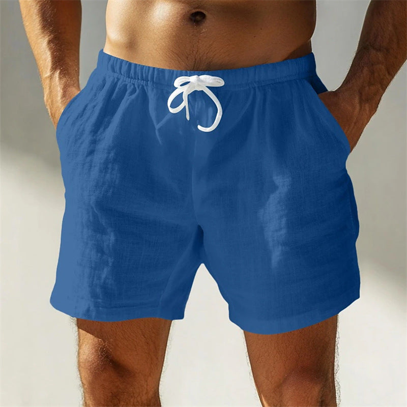 Bomullsblandning Solid Färg Andningsbara Shorts | Perfekt för sommaren