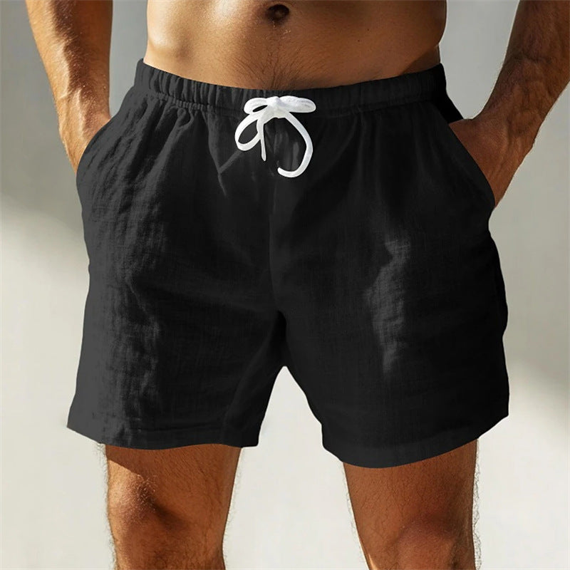Bomullsblandning Solid Färg Andningsbara Shorts | Perfekt för sommaren