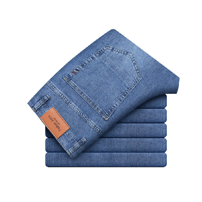 Herrjeans Med Slim Fit Stretchtyg Och Skräddarsydd Design