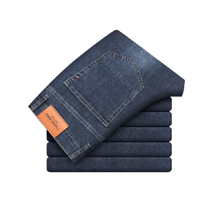 Herrjeans Med Slim Fit Stretchtyg Och Skräddarsydd Design