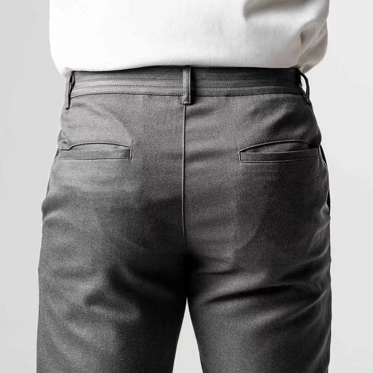 Herrchinos För Vår Och Höst Stretch Avsmalnande Passform Ventilerande Design