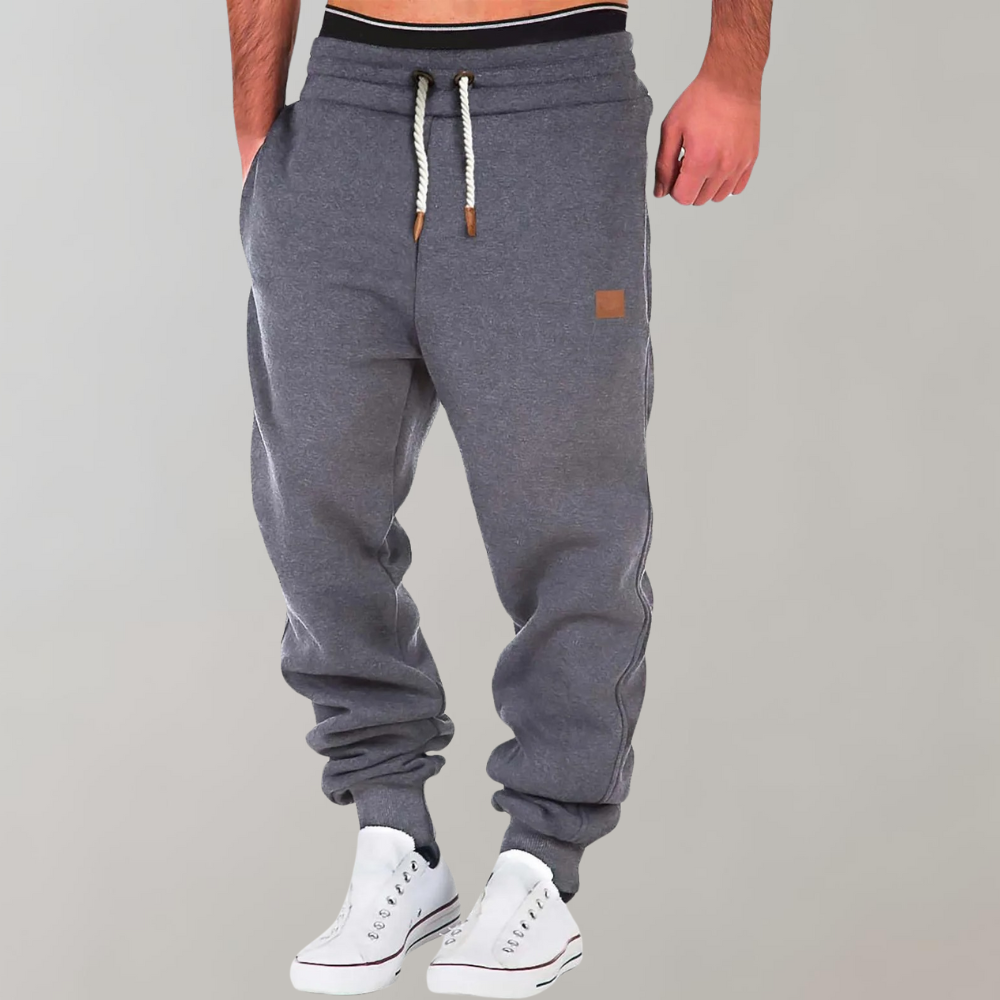 Herrjoggingbyxor Med Baggy Passform, Justerbar Midja, Andningsbar Design