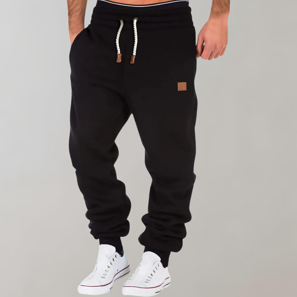 Herrjoggingbyxor Med Baggy Passform, Justerbar Midja, Andningsbar Design