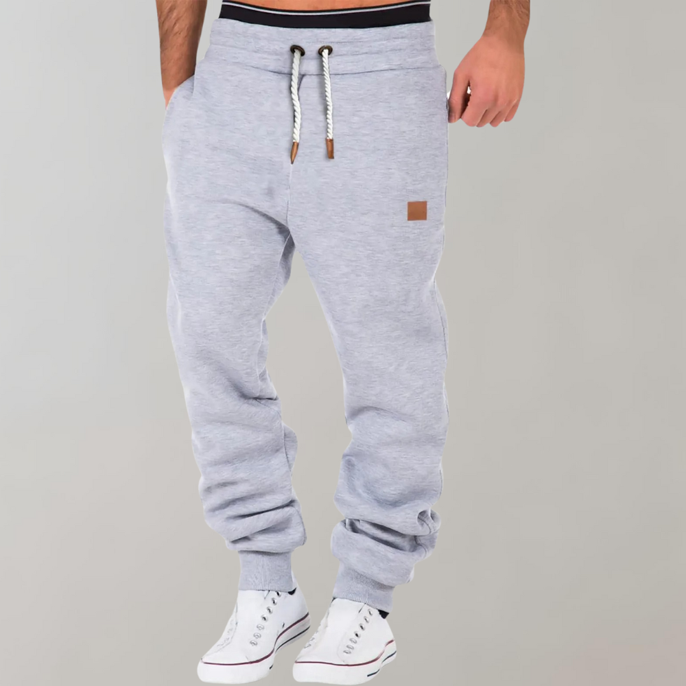 Herrjoggingbyxor Med Baggy Passform, Justerbar Midja, Andningsbar Design
