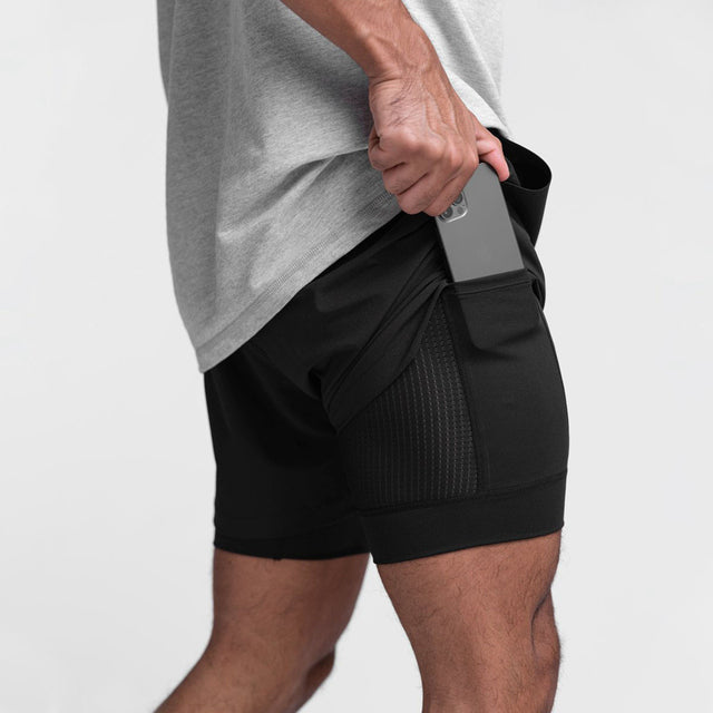 Herr Vår- Och Sommarfitnessshorts Med Andningsförmåga, Snabbtorkande Elastiskt Foder