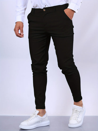 Herrchinos Med Skinny Fit Avsmalnande Ben Och Dragkedja