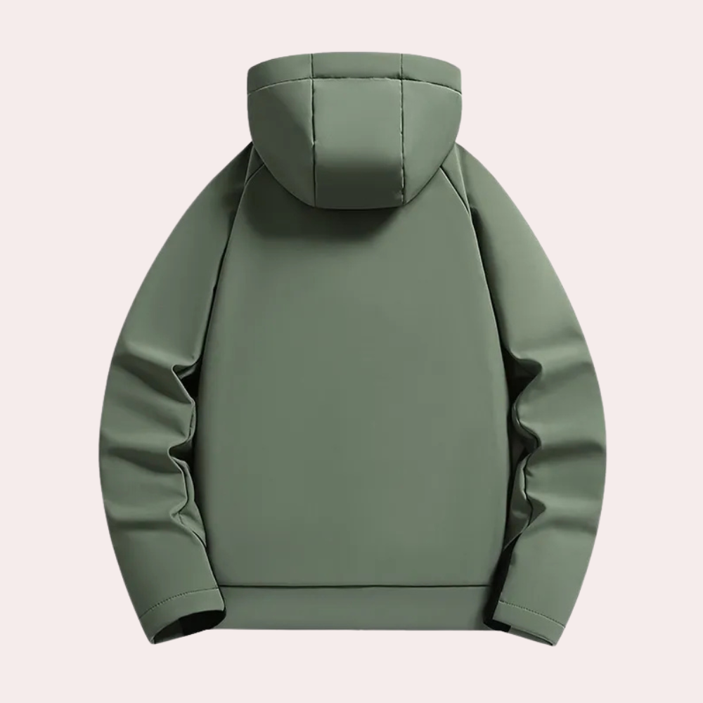 Herrevinterjacka Manchestertyg Knäppning Främre Fodrad