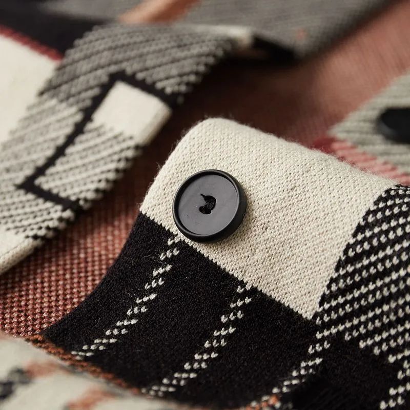 Herrpullover Geometriskt Kamouflagemönster Långärmad