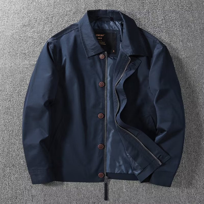 Herrarnas Vårjacka med Vindskydd Krage och Bomullsfoder