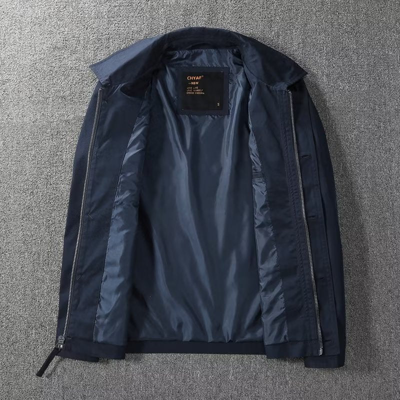 Herrarnas Vårjacka med Vindskydd Krage och Bomullsfoder