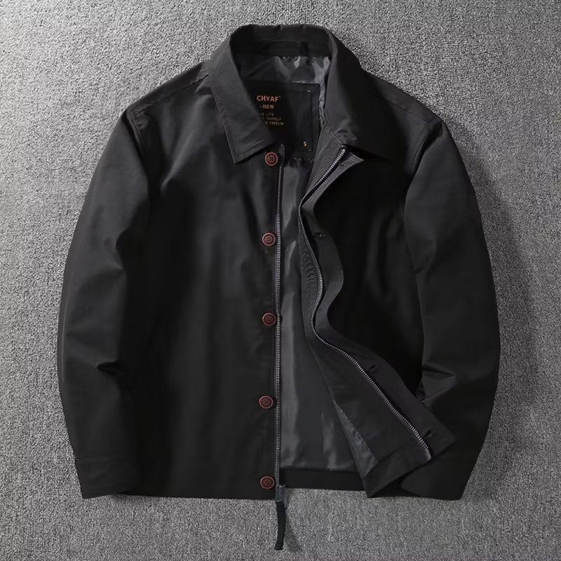 Herrarnas Vårjacka med Vindskydd Krage och Bomullsfoder