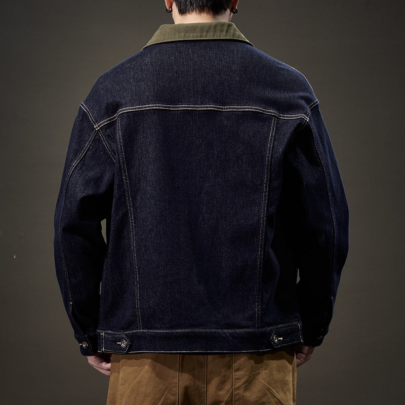 Herr Höst Denimjacka Lös Passform med Sidofickor