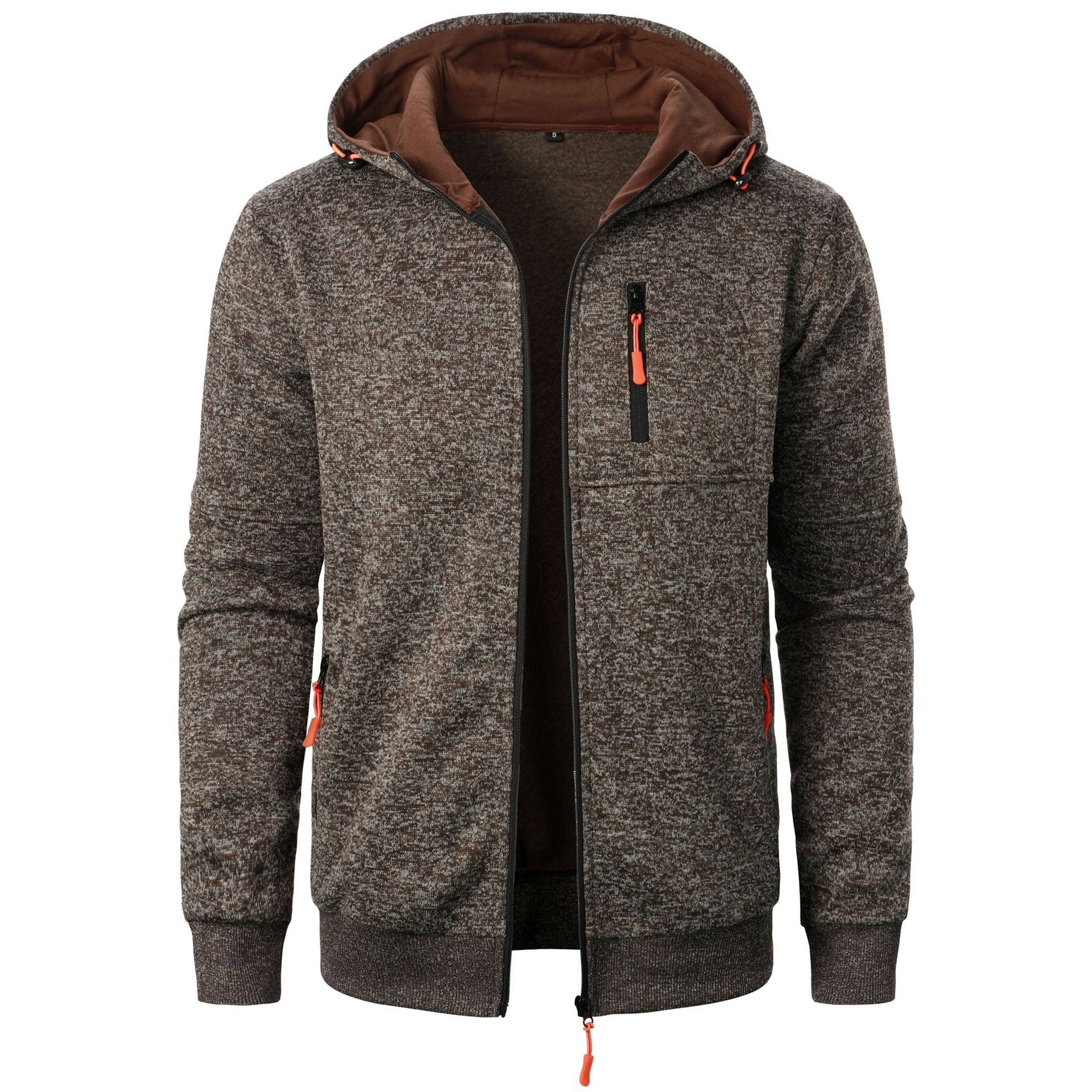 Herr Höst Stickad Kofta Jacquard Full Dragkedja
