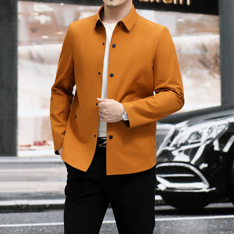 Herr Vår Sömlös Slim Fit Jacka Med Förtjockad Design
