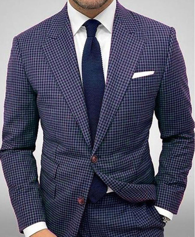 Herr vårkavaj Slim Fit Vertikal Randig Tvåknappsstängning