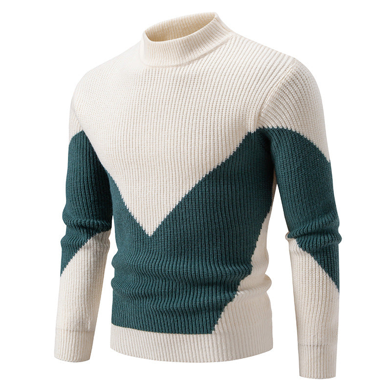 Herrarnas Hösttröja Pullover Tjockt Tyg Lös Passform och Lång Ärm