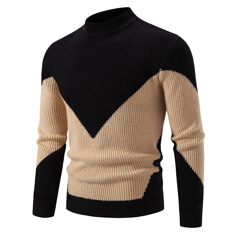 Herrarnas Hösttröja Pullover Tjockt Tyg Lös Passform och Lång Ärm