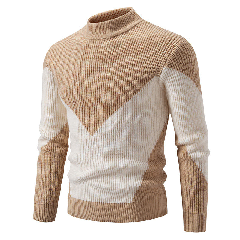 Herrarnas Hösttröja Pullover Tjockt Tyg Lös Passform och Lång Ärm