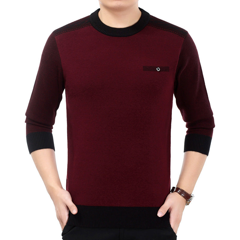 Herrtröja Pullover Slim Fit Långärmad