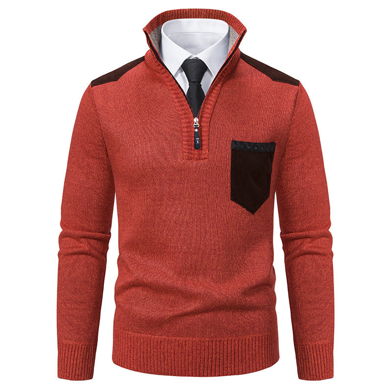Herr Vintertröja Fleecefodrad Slim Fit