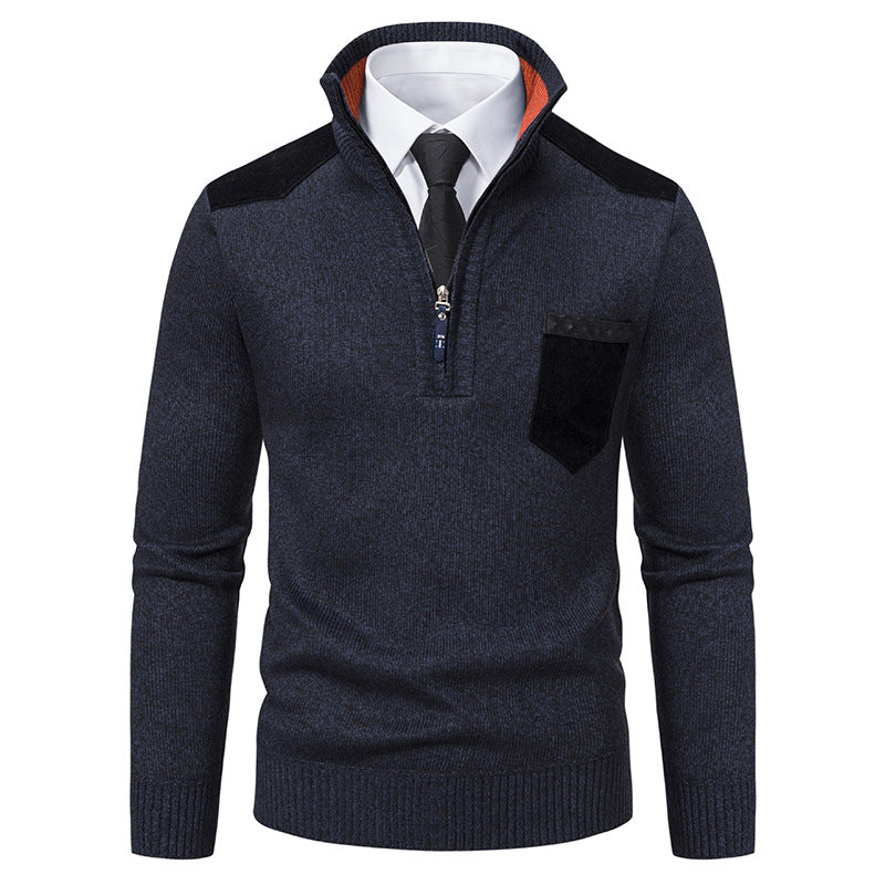 Herr Vintertröja Fleecefodrad Slim Fit