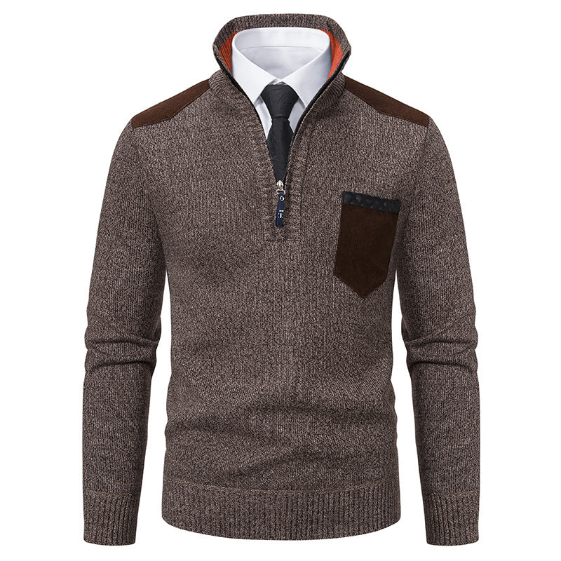 Herr Vintertröja Fleecefodrad Slim Fit