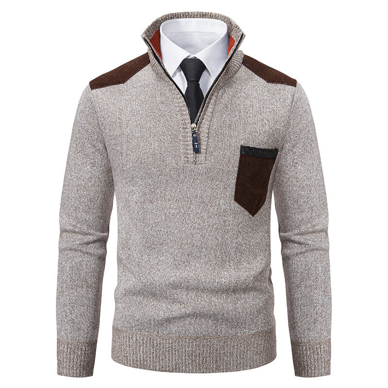 Herr Vintertröja Fleecefodrad Slim Fit