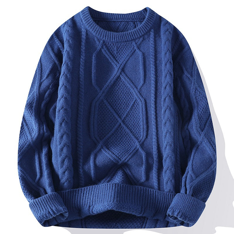 Herr Höst Slim Fit Stickad Tröja med Lång Ärm