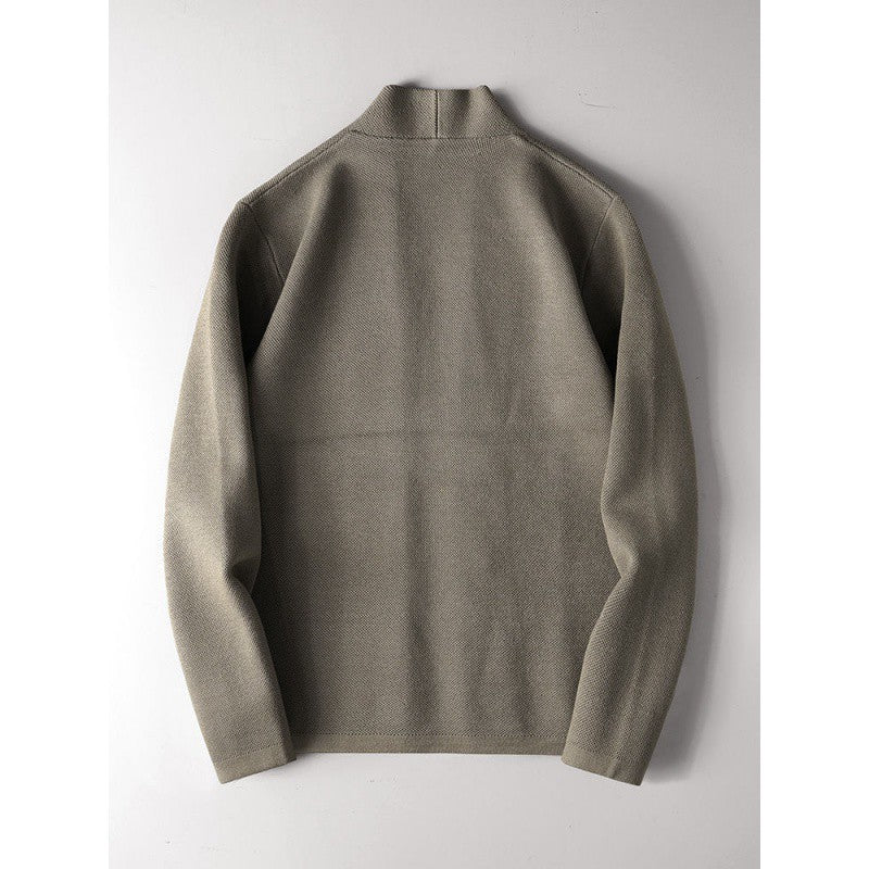 Herr Slim Fit Cardigan – Långärmad, Lätt, Knäppt