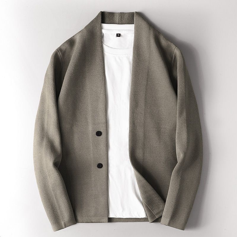 Herr Slim Fit Cardigan – Långärmad, Lätt, Knäppt