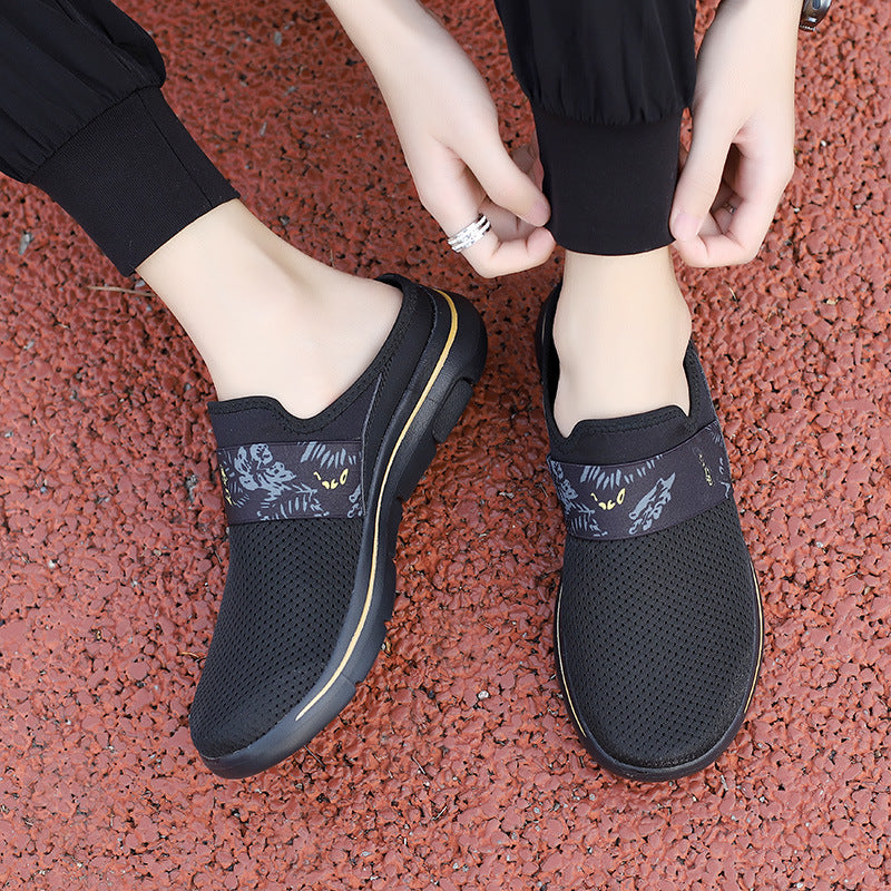 Damsneakers Med Andningsbar Mesh, Slip-On, Låga Skor, Lättviktsdesign